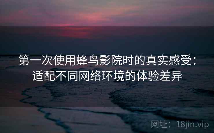 第一次使用蜂鸟影院时的真实感受：适配不同网络环境的体验差异