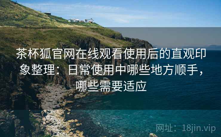 茶杯狐官网在线观看使用后的直观印象整理：日常使用中哪些地方顺手，哪些需要适应