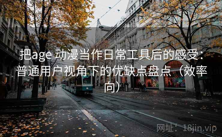 把age 动漫当作日常工具后的感受：普通用户视角下的优缺点盘点（效率向）