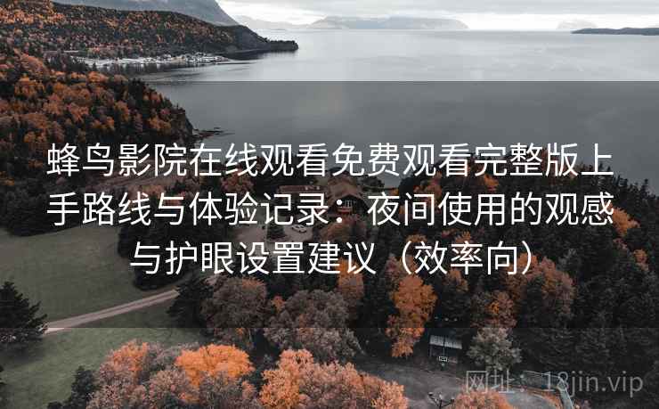 蜂鸟影院在线观看免费观看完整版上手路线与体验记录：夜间使用的观感与护眼设置建议（效率向）