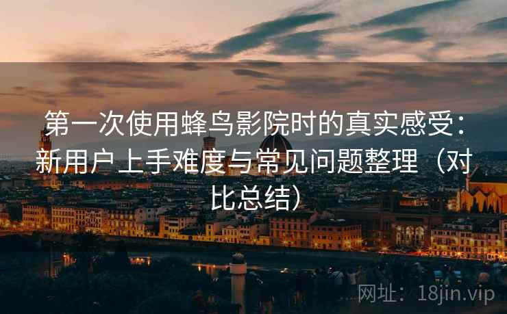 第一次使用蜂鸟影院时的真实感受：新用户上手难度与常见问题整理（对比总结）